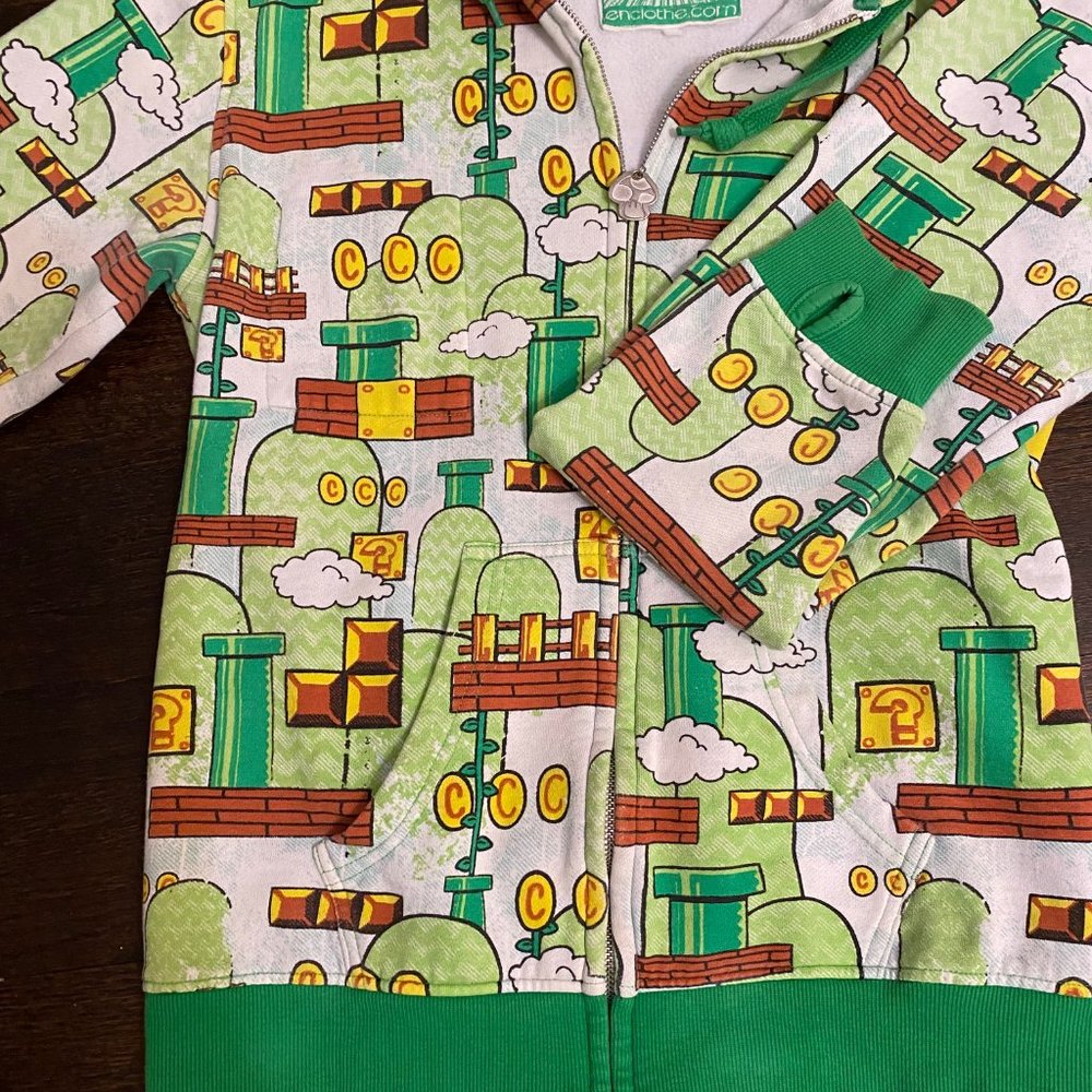 "Enclothe" Unique Camouflage Super Mario Brothers Hoodie - Picture 6 of 9